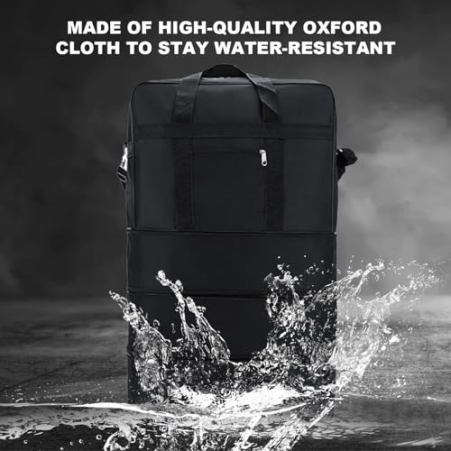 Wheeled Duffle Bag Luggage,Rolling Duffle Bag, Expandable Foldable Suitcase with 360 ° Wheels Waterproof Oxford Wheeled Holdall Travel Bag for Men Women Travel Business Trip4