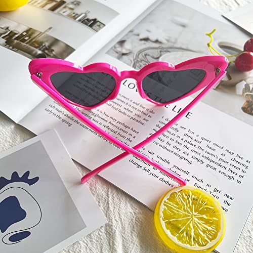 Ridering Women Fashion Goggle Heart Sunglasses Vintage Love Heart Shaped Sunglasses Cat Eye Mod Style Style Retro Glasses4