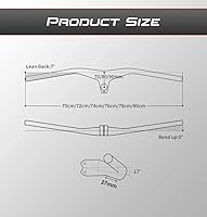 Vista 3 de Manillares de bicicleta de montaña de fibra de carbono MTB manillar ancho 740 barras de bicicleta MTB Manillar de fibra de carbono manillares