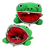 Bestmaple Frog Wallet Anime Cartoon Wallet Coin Purse Manga Flannel Wallet Cute Funny Plush Toy (2 Pack Anime Frog)