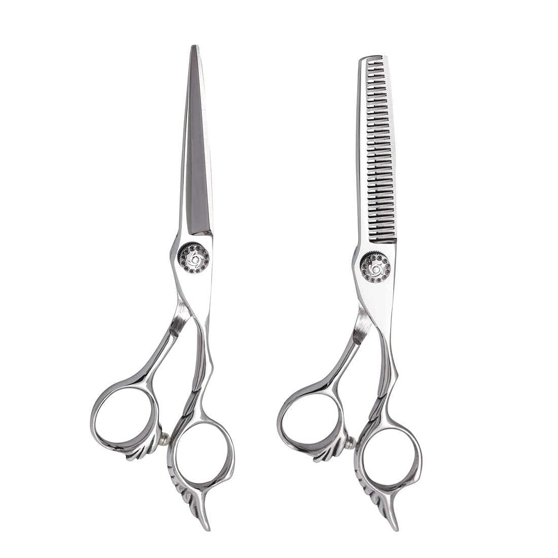 Set di Forbici per Parrucchiere, con Forbici di Assottigliamento in Acciaio Inox, Pettine, Mantello E Clip, Set di Cesoie da Taglio per Capelli, per Barbiere, Salone, Casa