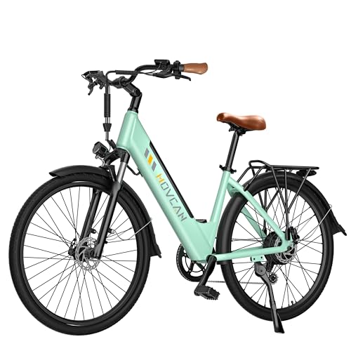 Movcan V80 Electric Bike, 1000W Motor 28MPH Ebike, 48V 13Ah Removeable Battery, 26'' City Cruiser Adult Electric Bicycles up to 70 Miles, 7-Speed Dual Disc Brake, Mountain E Bike for Commuting