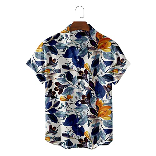 Chemise de plage pour hommes H3TF5J style hawaïen été décontracté