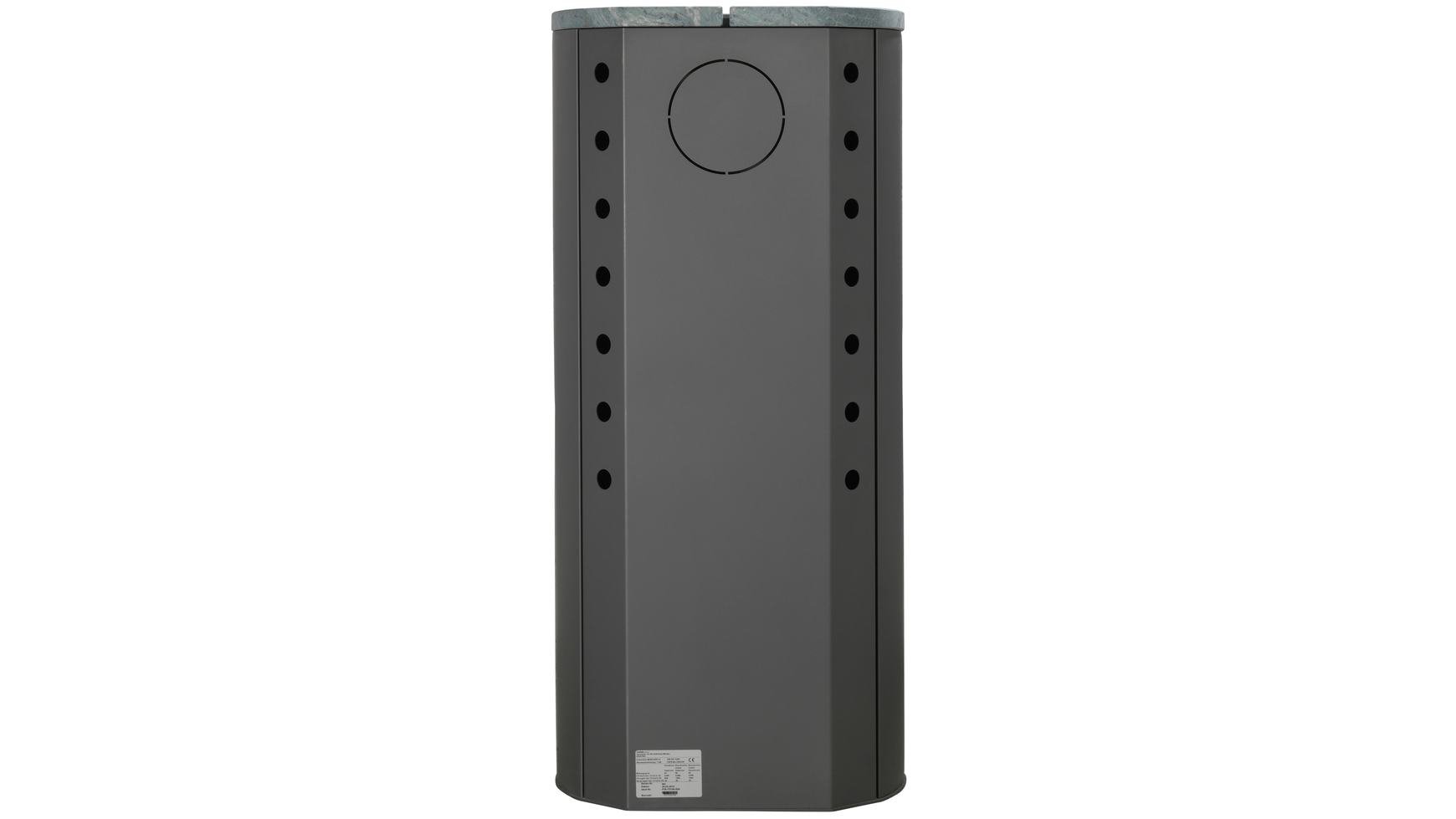 THERMIA Kaminofen München, Naturstein, 7 kW, Dauerbrand, Automatik grau