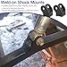 Shock Bracket Weld On Shock Mount - Heavy Duty Brackets for Off-Road Trailers Rear Axle Shock Mount Bracket Kit, Thick Weld On Shock Brackets - 1 Pair
