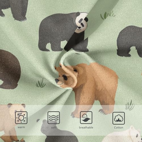 Wusikd Bear Panda Girls' Underwear Cotton Girls Briefs Soft Toddler Underwear 2T3