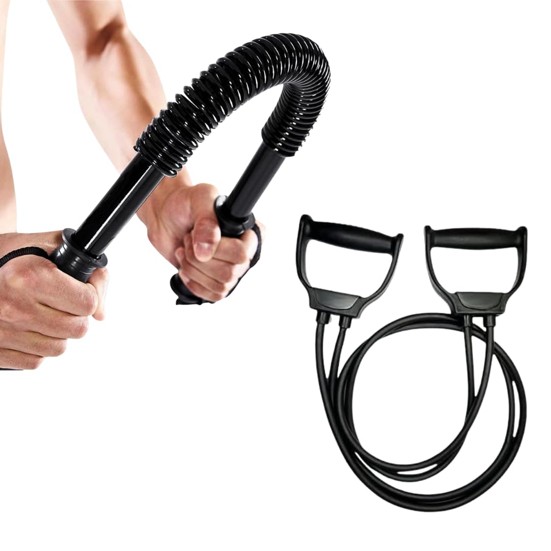 Yuvika Enterprises- Unbreakable Double Toning Tube, Resistance Band for Men & Women, Exercise Bands +Power Twister Bar for Chest, Arm, Upper Body, Arm Strengthening workout Equipment Upto-40kg (B0D8B8YNYT) Amazon Price History, Amazon Price Tracker