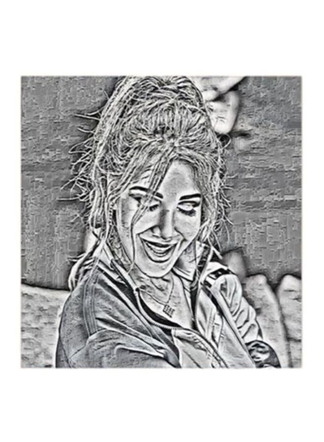 RYN Nancy Ajram Mdf Painting Multicolour 30X30Centimeter