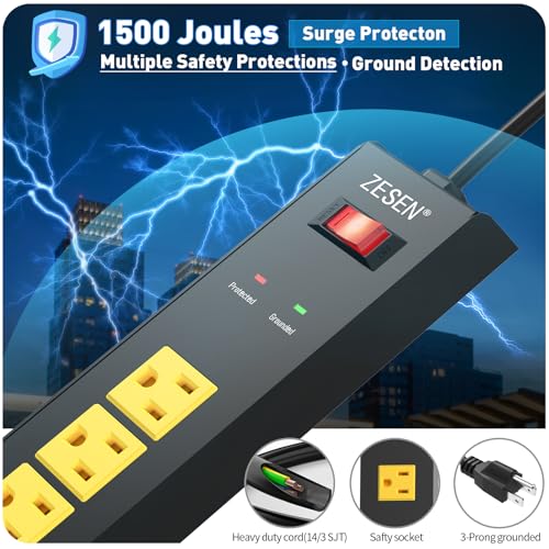 7-Outlet Metal Power Strip w/ 6' Cord - $10.79– - image 3