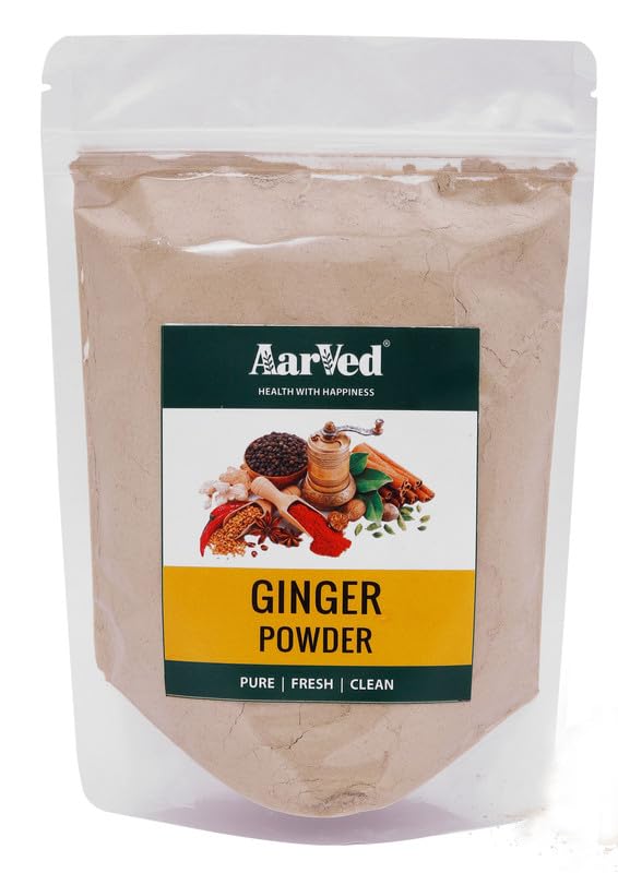 Aarved Organic Premium Ginger/Saunth/Adrak Powder (400 g) - Pure, Fresh & Aromatic, No Preservatives, Authentic Indian Traditional Ginger Powder, Suitable for All Your Cooking Needs (Pack of 1)