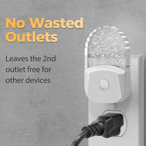 Image of DORESshop Night Lights Plug Into Wall [2 Pack] 3CCT LED Night Light with Dusk to Dawn Sensor, Plug in Nightlight for Kids, Bathroom, Bedroom, Nursery Room (Amber-3000K-5000K)