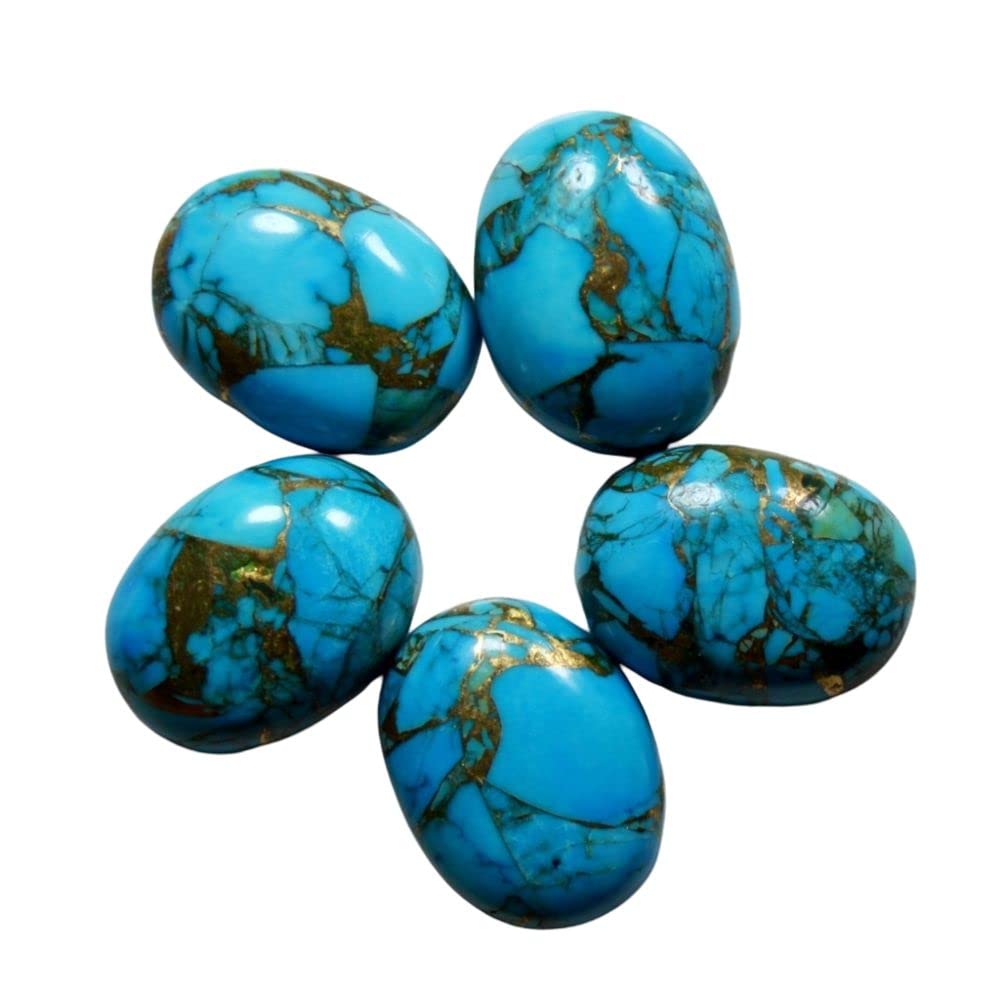 Natural Copper Turquoise at Wholesale Rate (Rs 30/carat) Fine Quality Oval Shape फिरोज़ा Loose Gemstone for Reselling Astrologers Jewellers Crystal Healing Astrological