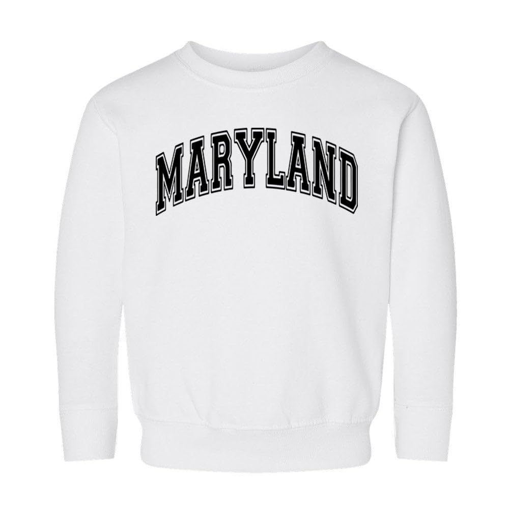 Arch Maryland Kids Sweatshirt Toddler 4T White
