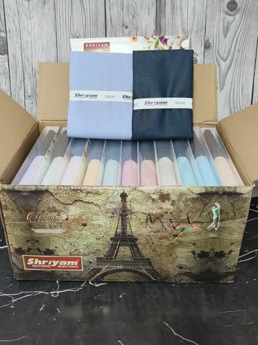 Image of Unstitched Plain Shirt and Trouser Fabric Combo Gift set - Cotton Blend Material - 2.25m Shirt Cloth - 1.20m Pant Cloth