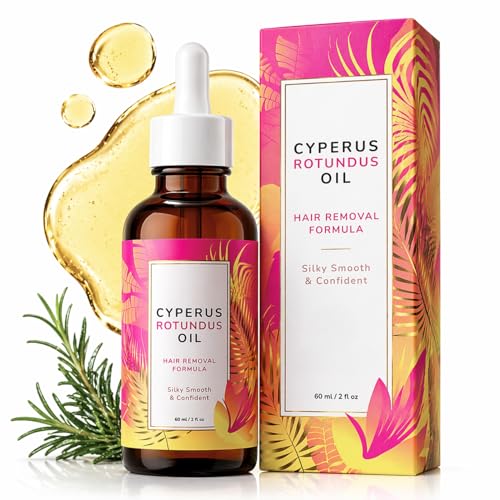 Cyperus Rotundus Oil for Hair Removal Natürliche Cyperus Rotundus Öl zur Beruhigung & Porenverfeinerung Feuchtigkeitsspendend Haarentfernung Öl Körperöl für Alle Hauttypen 60ml