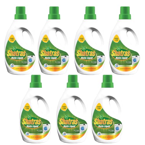 Image of SHATRAS Front Load Washing Machine Matic Liquid Detergent | Specially designed for Tough Stain Removal on Laundry in Washing Machines (Green 7)