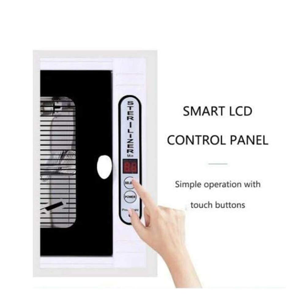 Mini esterilizador 10L Esterilizador UV Caja esterilizadora Desinfección con ozono, máquina de esterilización ultravioleta para toallas dentales profesionales y herramientas de manicura,Blanco