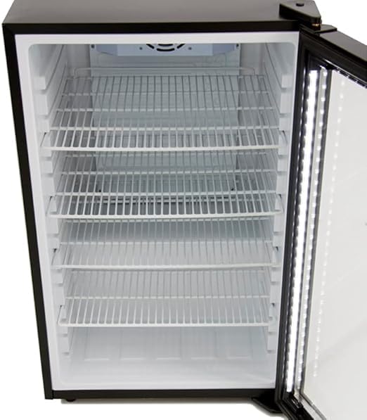 MBH - Nevera expositora profesional 120 litros con puerta de cristal para hostelería. Frigorífico expositor botellero pequeño para bebidas.
