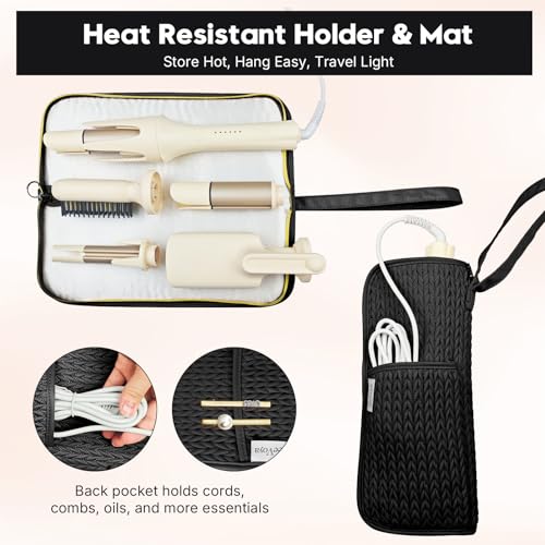 Bolsa organizadora para herramientas de cabello negra miniatura 5