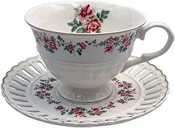 Jogo 6 Xicaras para Chá Porcelana Mon Cheri 220ml New Bone L'hermitage