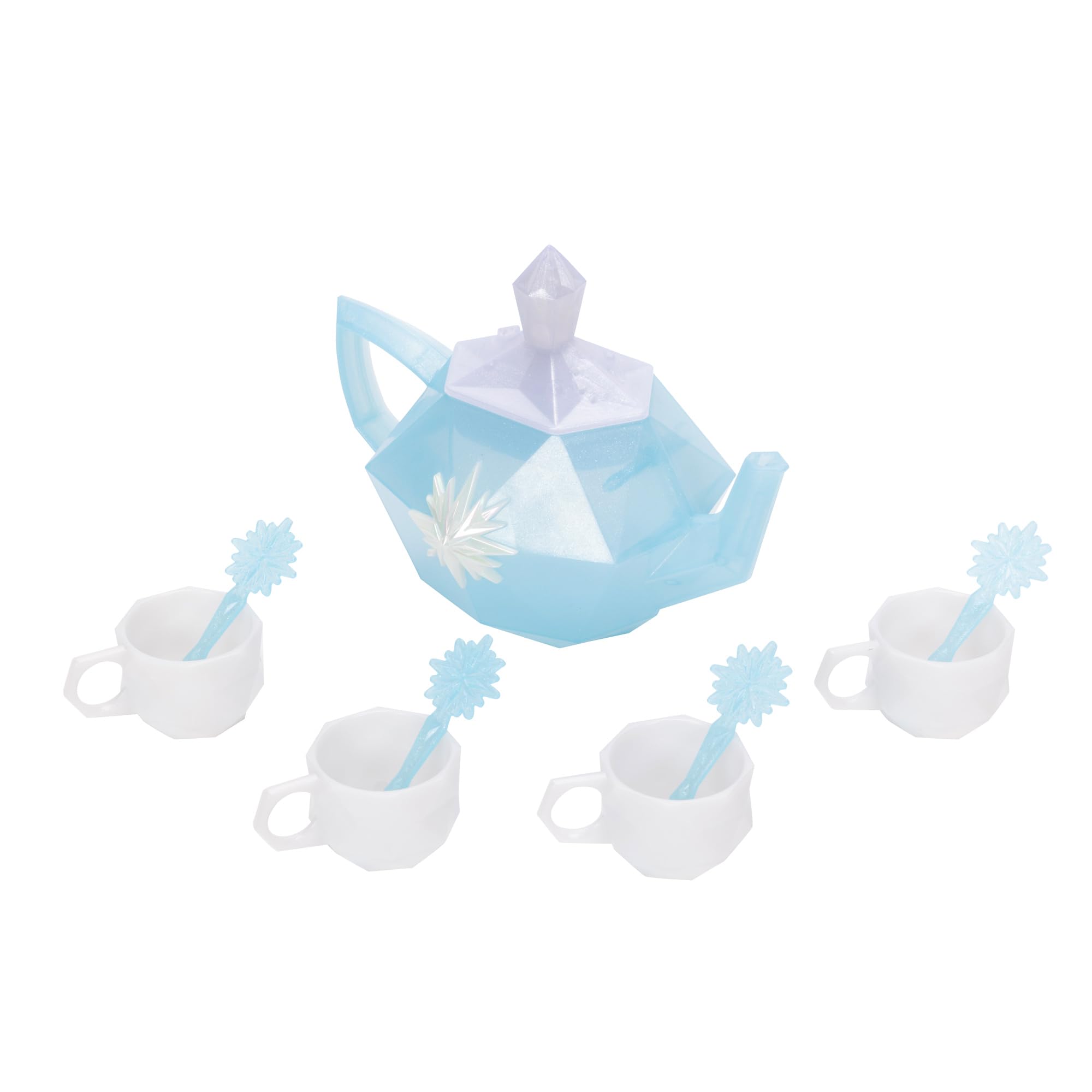 Disney Frozen Frozen Icy Magic Tea Set Juego de té Frozen con Tetera mágica de Hielo con Luces y Sonidos interactivos, Incluye Cuatro Tazas con cucharillas, Producto Oficial Jakks Pacific.