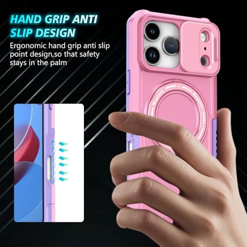 Coque iPhone Air violette à support rotatif 360 silicone antichoc - 2