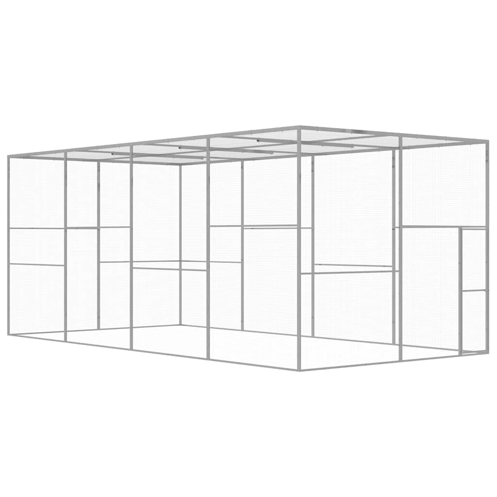 Klatka dla kota ze stali ocynkowanej, 6 x 3 x 2,5 m, stabilna klatka dla małych zwierząt z zasuwkami dla królików, świnek morskich, chomików, gryzoni, wybieg w ogrodzie lub mieszkaniu