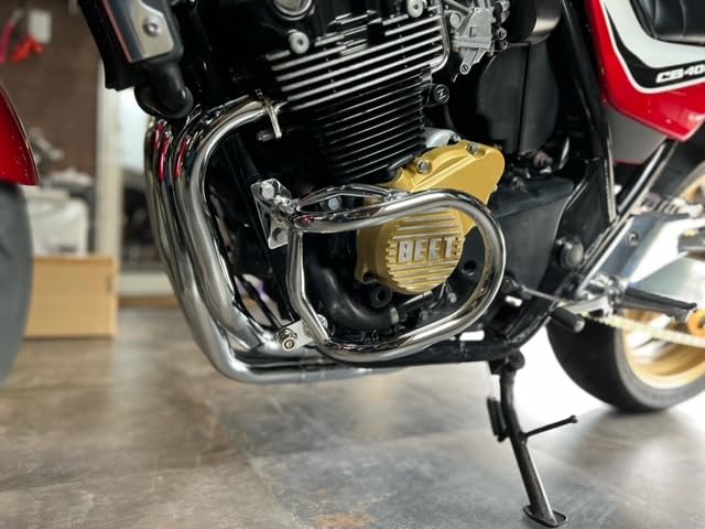 Amazon | NC39 CB400SF カスタム エンジンガード メッキ 