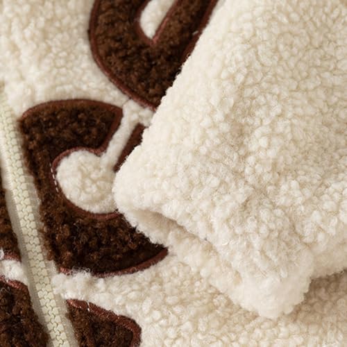 Toddler Boys Girls' Sherp𝐚 Fleece Jacket Kids Fuzzy Pullover Zip up Loose Fit Sweatshirt Jacket Winter Toddler Fleece4