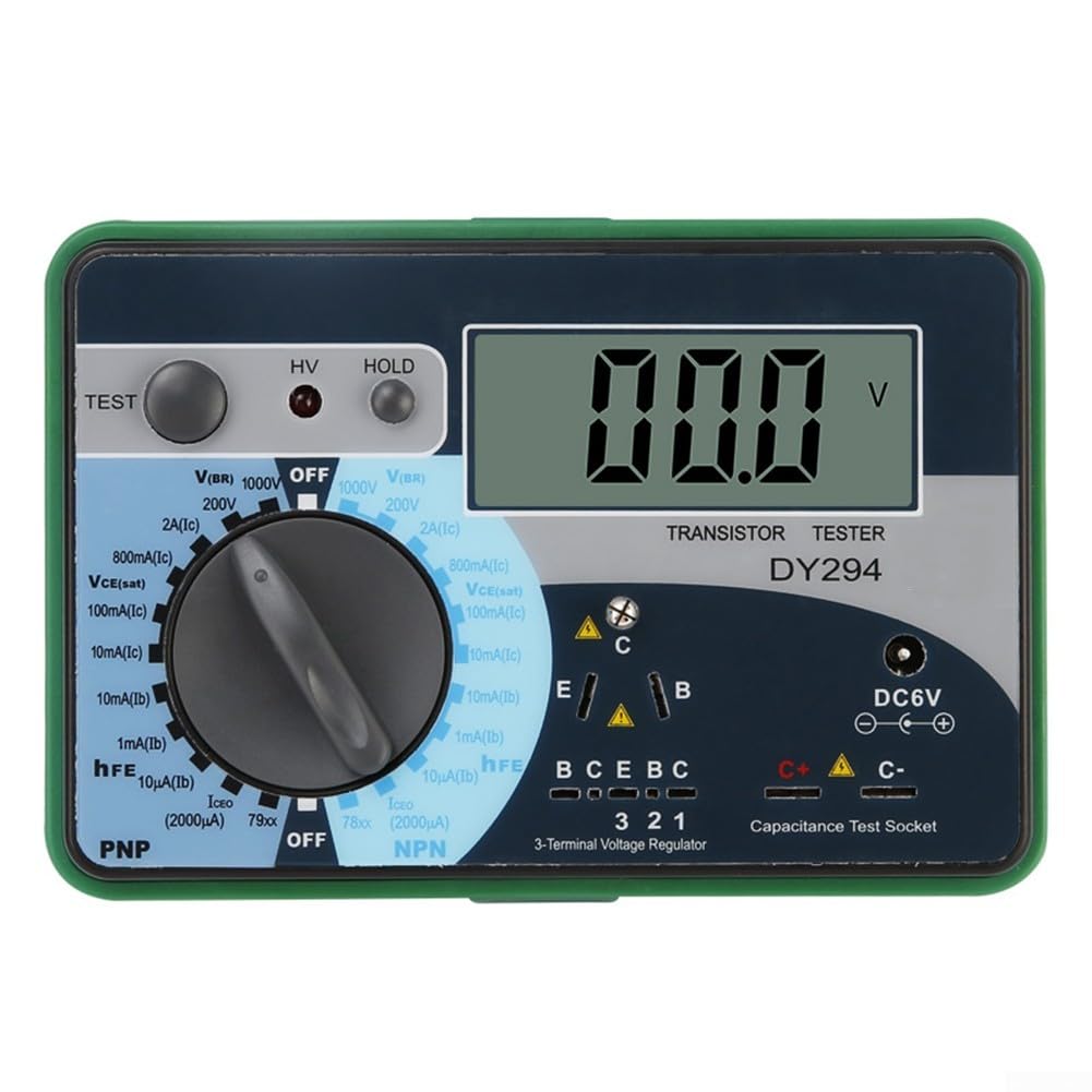 Instrumento de prueba digital para parámetros de CC de transistor, incluyendo diodos tiristores FET y voltaje de resistencia del condensador con protección de varistores Medición de voltaje