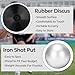 Zealor 2pcs Iron Shot Put Set 1kg Shot Put Rubber Discus Black Shot Put 8lbs Shot Put Ball Track and Field Equipment for Outdoor Practice Throwing
