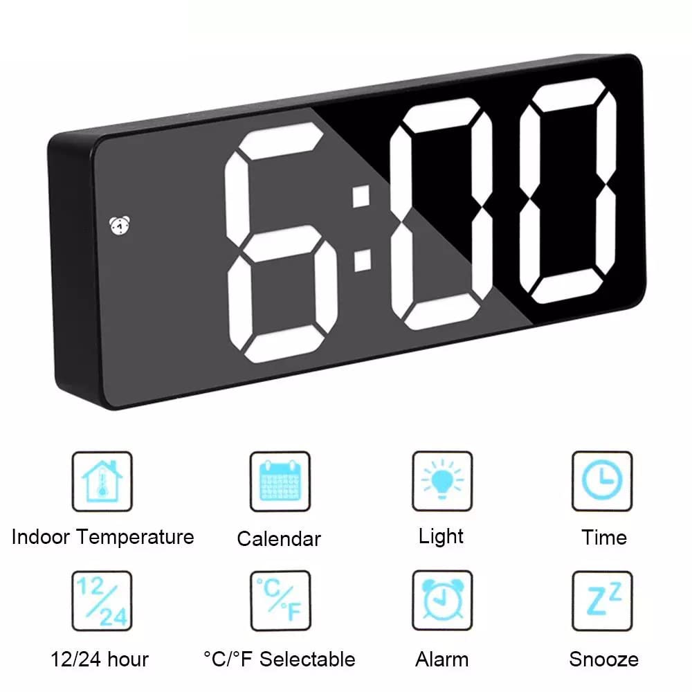 TriLine LED Digital Desk Clock - Image 3