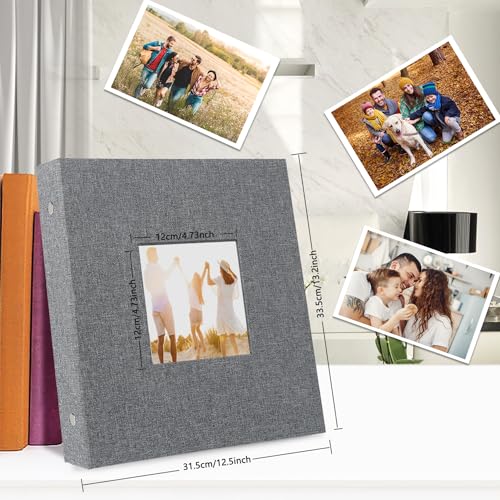Miaikoe Photo Album 6x4 1000 Pockets Slip in Large Capacity Album for Family Wedding Anniversary Linen Album Book Holds 1000 Horizontal and Vertical 10x15cm Photos(1000 Pockets - Image 2