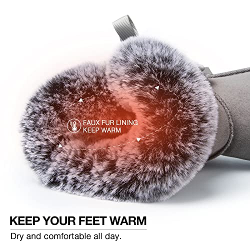 WFL Women Snow Boots Classic Mid-calf Fur Lining Fashion Winter Boots3