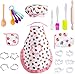 LIHAO 20pz MINI Piccoli Chef Set Bambini Grembiuli da Cucina Costumi Gioco d'Imitazione Kit Regalo di Compleanno Natale Pasqua Festival Ragazza