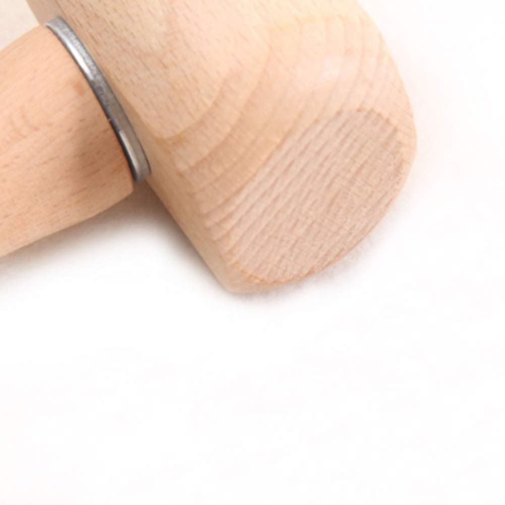 LHKJ Hammer Aus Buchenholz - Leichter Schnitzhammer Für Lederarbeiten Und Handwerk