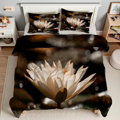 Housse de couette 240 x 260 microfibre parure de lit 3 pièces