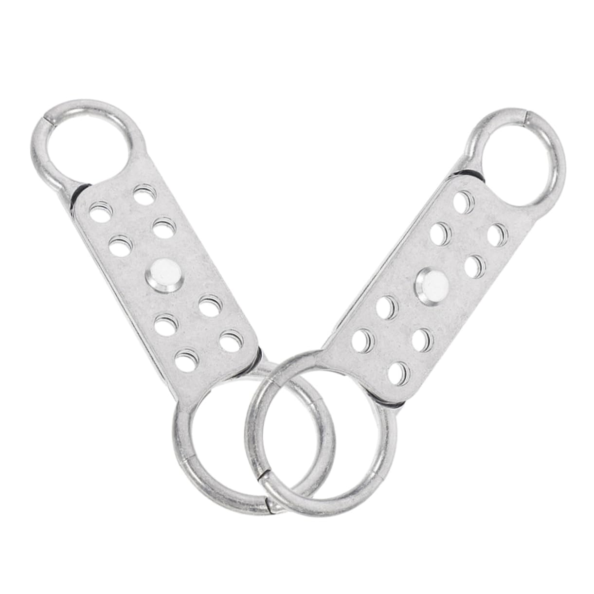 ULTECHNOVO 6piezas Hasp De Aluminio De Doble Extremo Para Seguridad Industrial y Equipos Eléctricos Cerradura De Seguridad Hasp De Bloqueo Protección Extra Emergencias