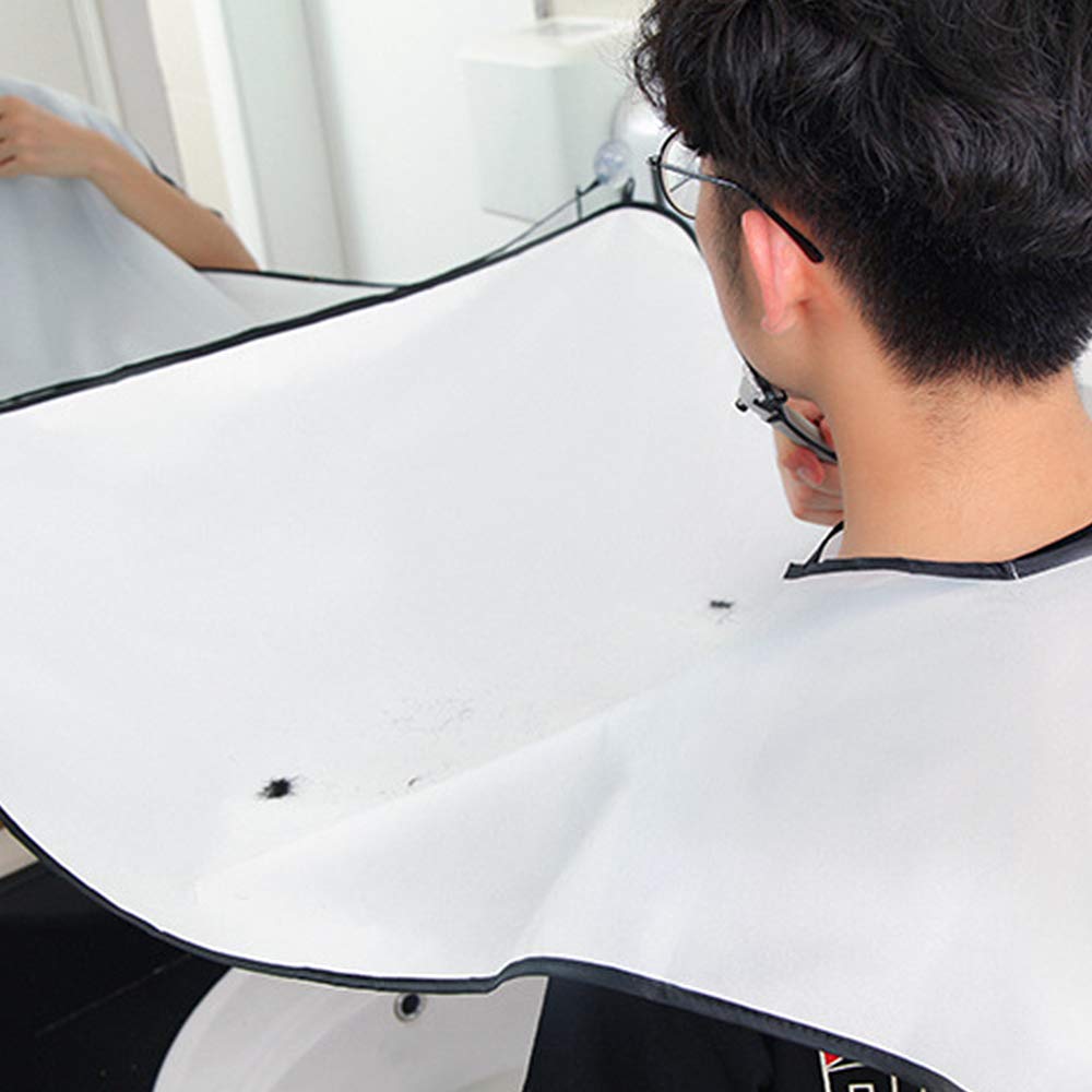 YYLE Men's Beard Apron for Men and Women Black White Beard Care Trimmer Hair Shaving Apron Waterproof Clean Protect