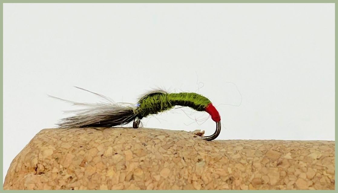 Barbless Olive Shuttlecock, CDC Trout Flies - choice of size and quantity, Best Emerger Flies, (3, 14)