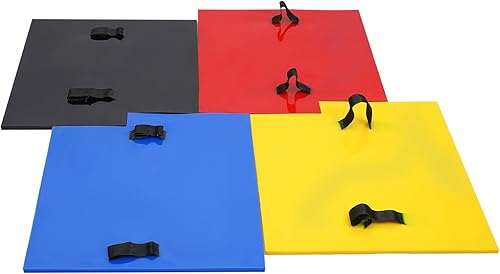 Miniatura 3 de TFCFL Juego de 4 alfombrillas para sellos de hormigón de 24 x 24 pulgadas, textura de hormigón, pizarra, tapete de textura de hormigón para