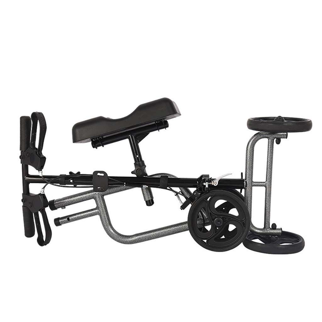 Amazon.co.jp: 折りたたみ式膝歩行器、デラックスブレーキシステム付き