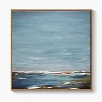 Framed Canvas Wall Art Abstract Color Canvas Prints Home Artwork Decoration for Living Room,Bedroom - 16x16 inches