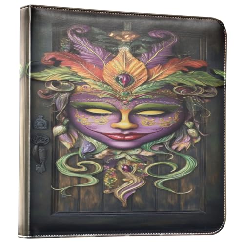 Álbum de Fotos Autoadhesivo DIY Scrapbook Álbum Carnaval Máscara de Puerta Encuadernador de 3 Anillos Libro de Fotos 40 Páginas 8x10 para Recuerdos miniatura 1