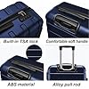 Luggage-Suitcase-Carry-On-Luggage-Hand-Cabin-Expandable-PCABS-Durable-Suitcase-Double-Wheels-TSA-Lock-3pcsBlue Luggage Suitcase Carry On Luggage Hand Cabin Expandable PC+ABS Durable Suitcase Double Wheels TSA Lock 3pcs(Blue)