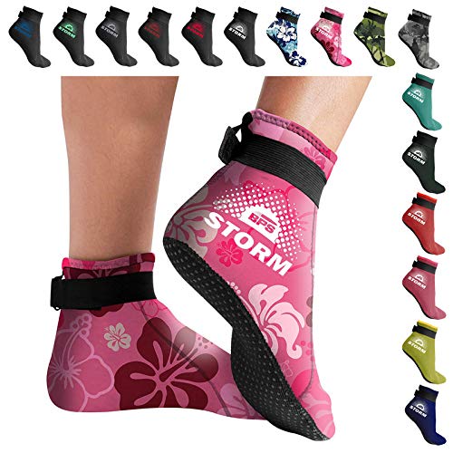 BPS 'Aqua Series' 3mm Neoprene Water Socks for Sand, Beach, Soccer, Volleyball, Wetsuit Booties