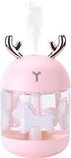 Mini Humidificateur D'air,Portable Humidificateur d’Air Maison,humidificateur d'air bébé,Arrêt Automatique Sans Eau de L'humidificateur de Bureau USB pour la Maisonla Chambre à Coucherle Bureau (Rose)