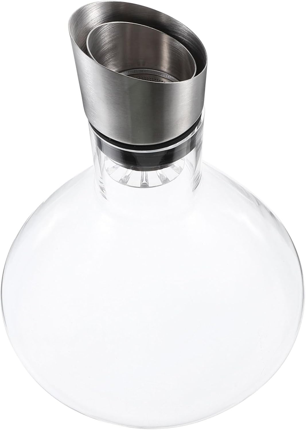 VALICLUD Glass Wine Decanter Fast Aeration Pourer with Large Opening Clear Glass Liquor Dispenser for Enhanced and Rich Flavor Bar Decor