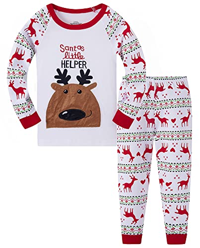 TEDD Unisex Pijamas Niño Niña Navidad Algodon Manga Larga Infantil Ropa a Juego Conjunto Edad 9-10 Años