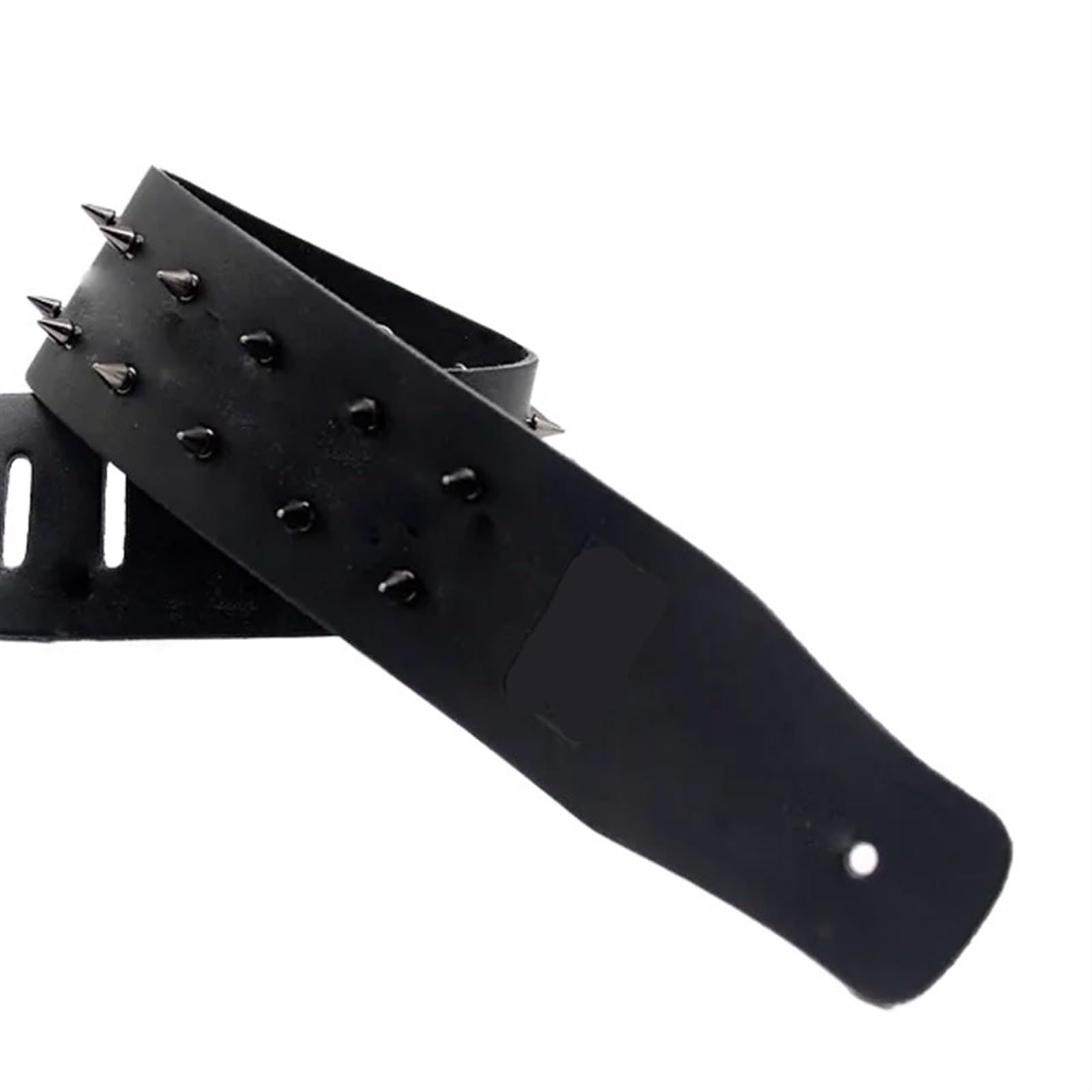 Pasek do gitary, Regulowany skórzany pasek gitarowy do gitar elektrycznych i basowych w kolorze czarnym